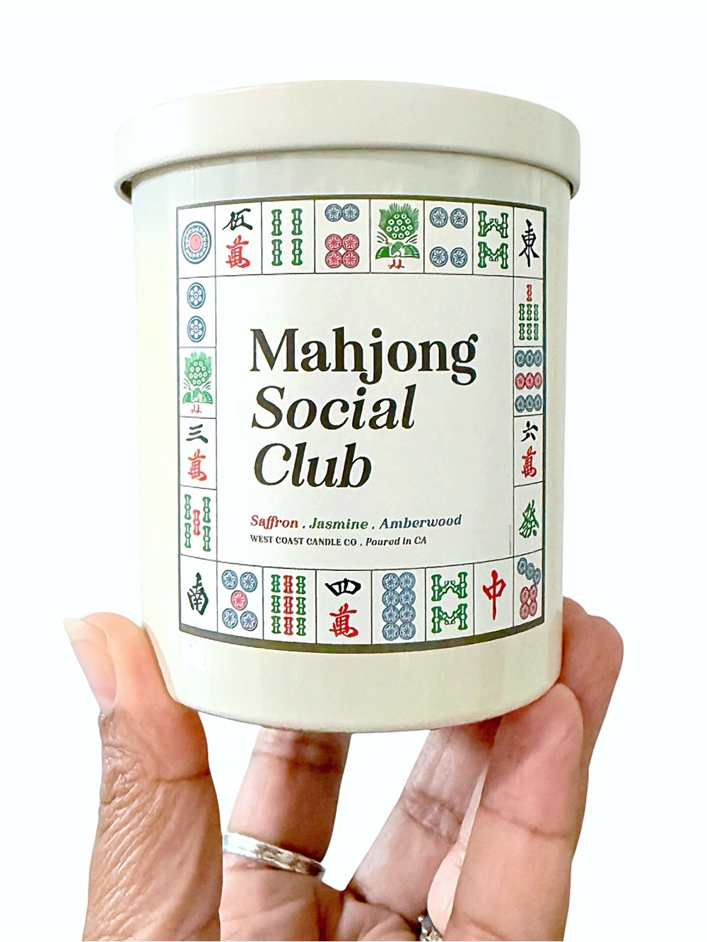 Leoben Company Mahjong Social Club Scented Candle Saffron, Jasmine, Amberwood